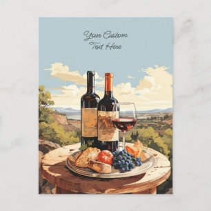 Custom Text Wine Lover's Postcard