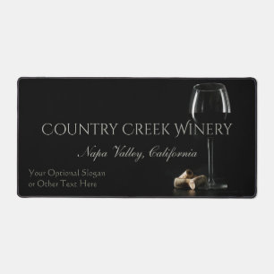 Custom Text Winery / Bartender Desk Mat