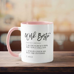 Custom Text Work Bestie Fun CoWorker Colleague  Mug<br><div class="desc">Suprise your work bestie with this fun totally customisable coffee mug with a unique and personable definition of your office husband or office wife. Great gift for that special person who makes your job bearable! Include her/his custom name in the description!</div>