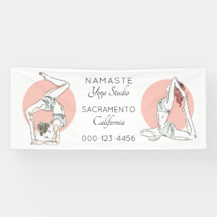 Custom text yoga studio banner