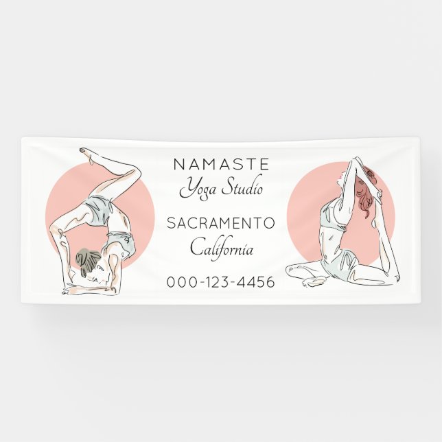 Custom text yoga studio banner (Horizontal)