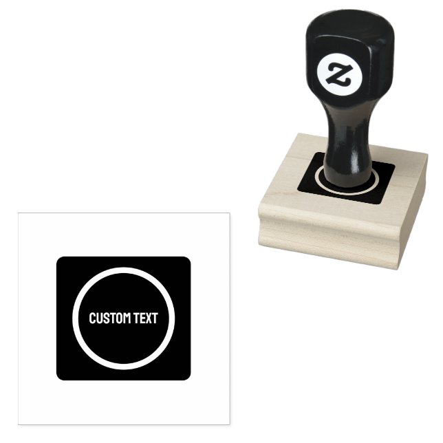 Custom Text Your Unique Message Style Impression Rubber Stamp (Stamped)