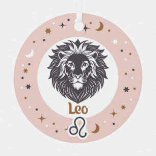 Custom Text Zodiac Sign Leo Metal Tree Decoration