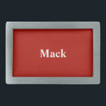 Custom Textile Red Stylish Colour Matched Rectangular Belt Buckle<br><div class="desc">Personalised Belt Buckle Designer Solid Colour Design -  Classic and personalised Designer Solid Colour Option - Textile Red Stylish Colour Matched Colour Matched personalizable Oval Shaped Custom Colour Belt Buckles will be just right for gifting or making making a stylish addition to your wardrobe.</div>