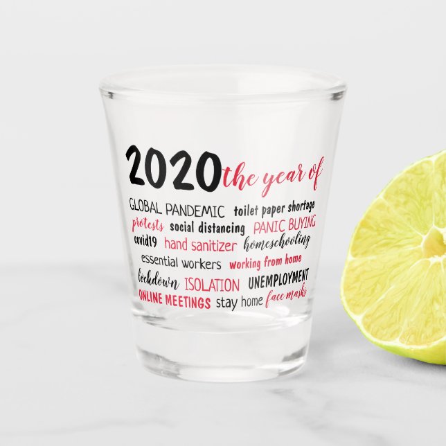 Custom Texts For Year Shot Glass (Front)