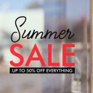 Custom Texts Red Sale Elegant Script Store Signage
