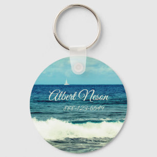 Custom Texts   Sailing Boat Key Ring