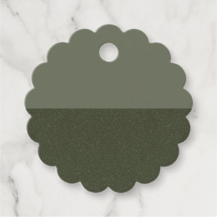 Custom Textured Moss Green Favour Tag (Bottom Half