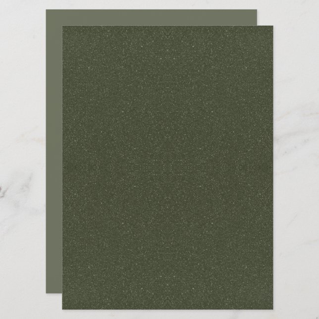 Custom Textured Moss Green Invitation Template (Front/Back)