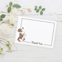 Custom Thank You Aussie Cute Dog Note Card