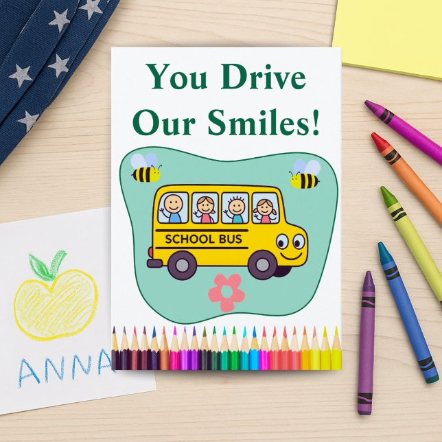 Custom Thank You Card for School Bus Driver Gift (Creator Uploaded)