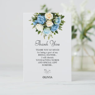 Custom Thank You Card with Floral Design