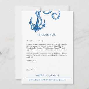 Custom Thank You Cards for Business Nautical