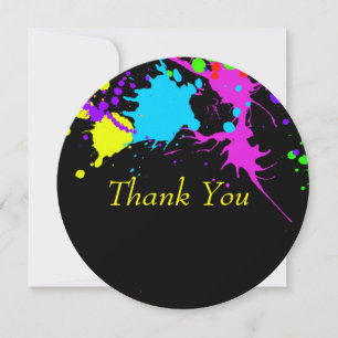 Custom Thank You Cards, Paint Splatter Card