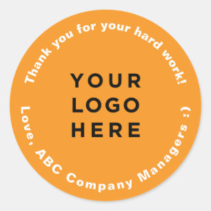 Custom Thank You Employee Appreciation Day Gifts Classic Round Sticker