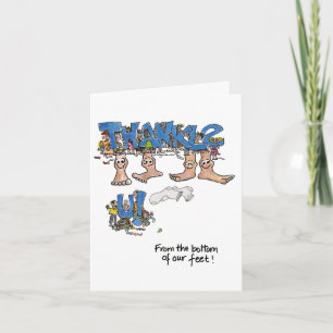 Custom Thank You Feet Card
