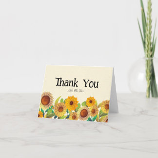 Custom Thank You Flowers Card
