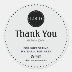 Custom Thank You For Supporting My Small Business Classic Round Sticker