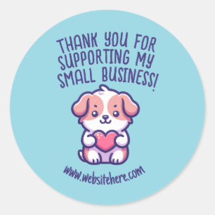 Custom Thank You For Supporting My Small Business Classic Round Sticker
