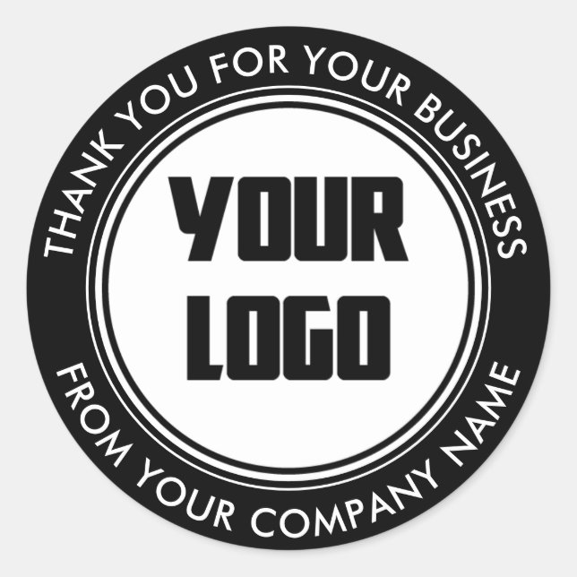 Custom Thank You For Your Business Sticker (Front)