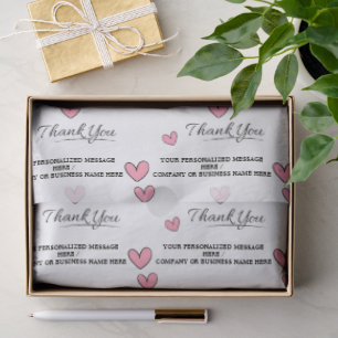Custom Thank You Gift Business or Wedding Favours Tissue Paper
