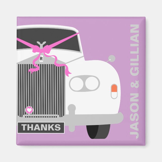 Custom thank you gift from Bride & Groom Magnet (Front)