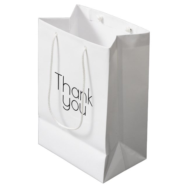 Custom Thank You MediumGift Bag Personalised Style (Front Angled)
