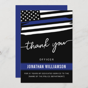 Custom Thank You Police Officer Retirement Gift