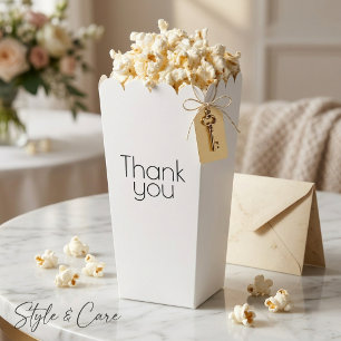 Custom Thank You Popcorn Party Favour Boxes