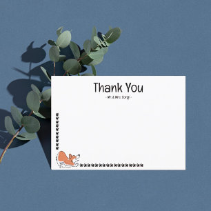 Custom Thank You Red Corgi Cute Dog Note Card
