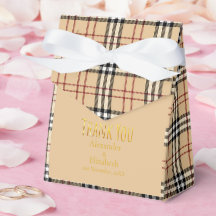 Custom Thank You Scottish tartan pattern