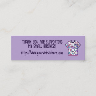 Custom Thank You Shirt Small Business Mini Business Card