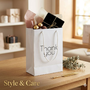 Custom Thank You Small Gift Bag Personalised Style