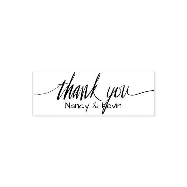 Custom Thank You typography self inking stamp (Design)