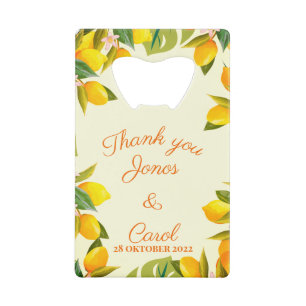 Custom Thank you Wedding watercolor lemonade