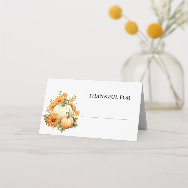 Custom Thanksgiving Place Card Seating Arrangement (Front)