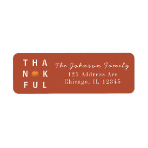 Custom Thanksgiving Terracotta Address Label Return Address Label