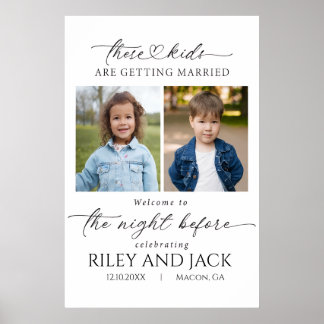 Custom The Night Before Wedding Photo Sign