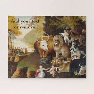 Custom, "The Peaceable Kingdom" Edward Hicks 1834. Jigsaw Puzzle