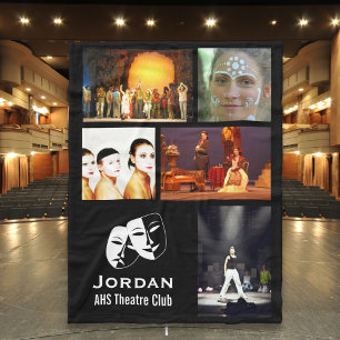 Custom Theatre, Drama Club 5 Photo Collage Fleece Blanket