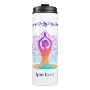 Custom Thermal Tumbler with Name & Mantra