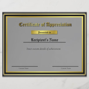 Custom Thin Blue Line Flag Certificate