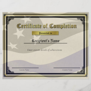 Custom Thin Blue Line Flag Certificate