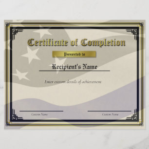 Custom Thin Blue Line Flag Certificate