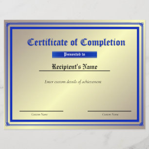 Custom Thin Blue Line Flag Certificate