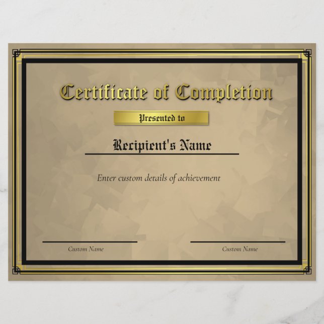 Custom Thin Blue Line Flag Certificate (Front)