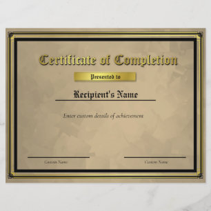 Custom Thin Blue Line Flag Certificate