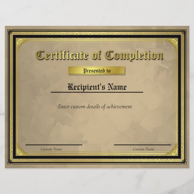 Custom Thin Blue Line Flag Certificate (Front)