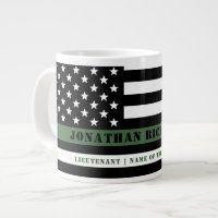 Custom Thin Green Line USA Flag Military Soldier