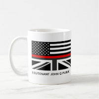Custom Thin Red Line American and UK Flag
